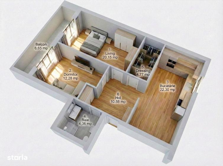 Apartament cu 4 camere în Unirii