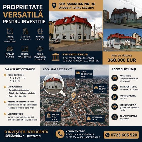 Spațiu comercial, de 600 mp, în Central