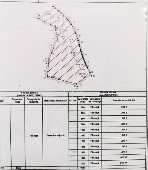 Teren Construcții extravilan de 1050 mp, în Vest