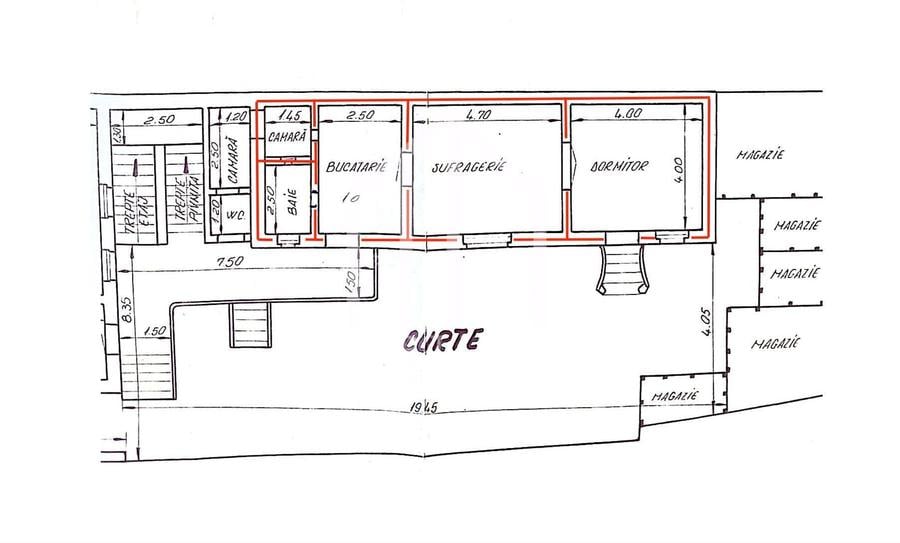 Apartament la casa, 2 camere, 50mp + balcon, 2 pivnite - Zona Centrala - 9