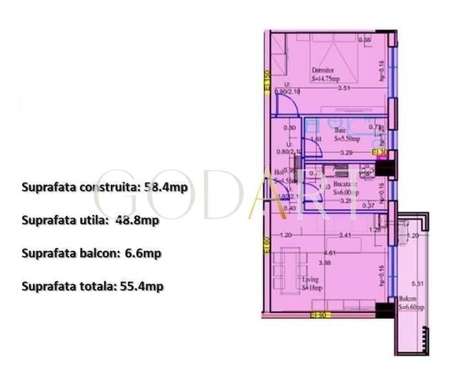Apartament cu 2 camere decomandat în Sisești
