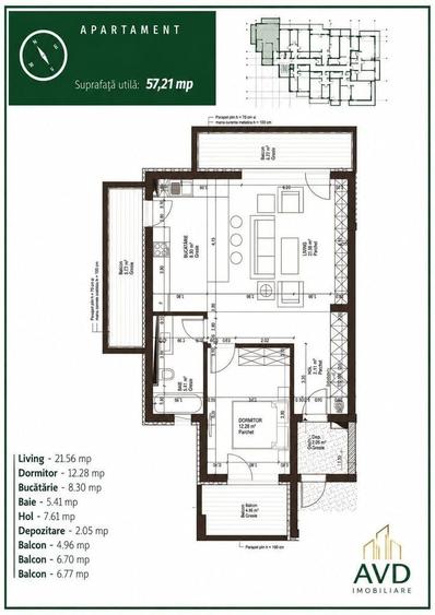 Apartament 2 camere | Alphaville Arena | Etaj 9 | 3 balcoane - 11