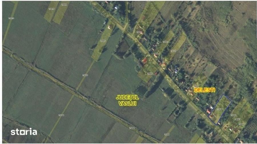 Casă cu 3 camere cu Teren 3633 Mp în Delești