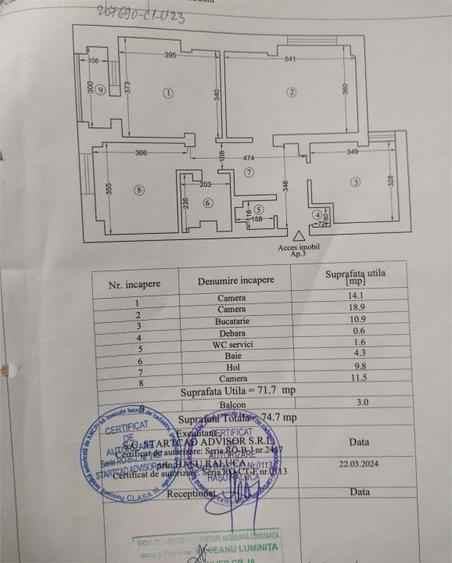 Apartament cu 3 camere decomandat, mobilat în Faleza Nord
