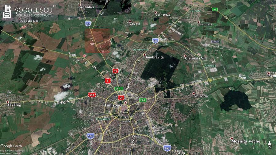 Teren Construcții intravilan de 3644 mp, în Nord-Vest