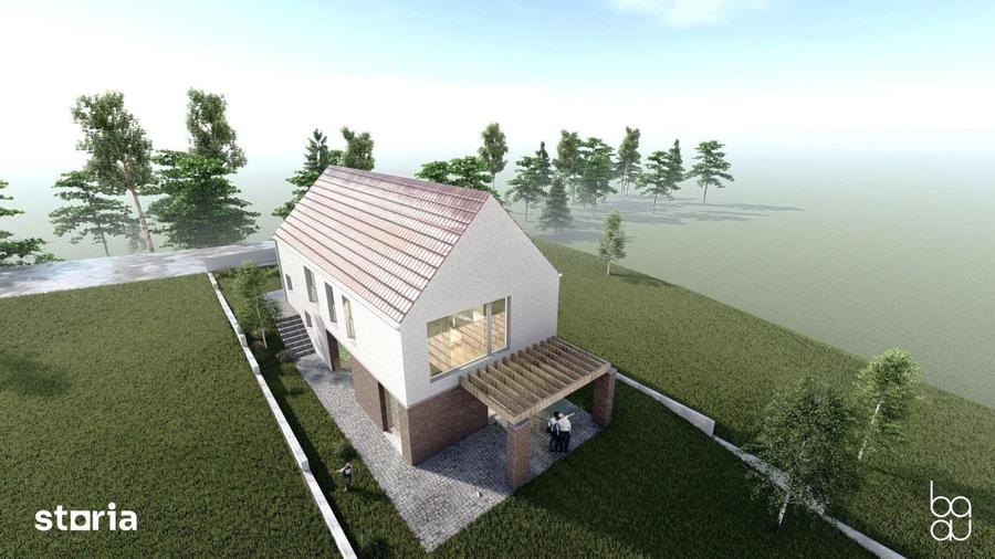 Casă cu 4 camere cu Teren 586 Mp în Baciu