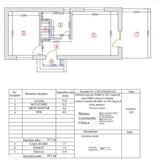 Casă cu 3 camere cu Teren 500 Mp în Măgurele