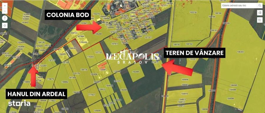 Teren de 700 mp, în Bod