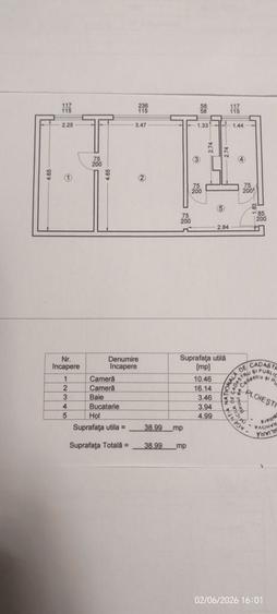 Apartament cu 2 camere nedecomandat în Malu Roșu