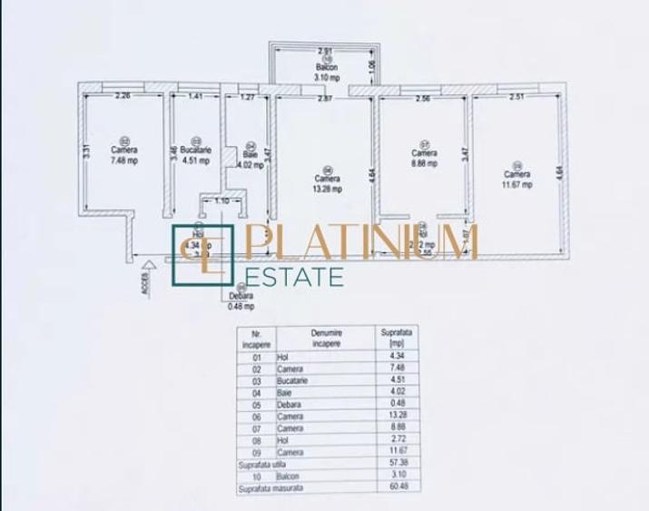 P4943 Apartament cu 4 camre, zona Dacia - 8