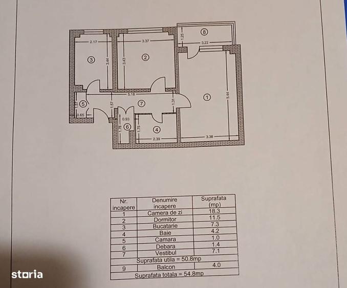 Apartament cu 2 camere decomandat în Sebastian