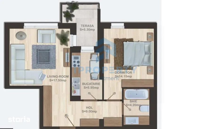 Apartament cu 2 camere, mobilat în Pantelimon