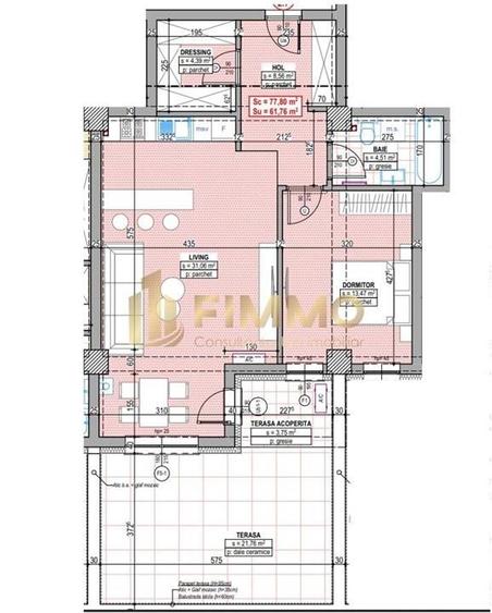 Apartamente 2 cam | 62mp | Terasa 22mp  | Traian Vuia | ID:1171 - 2