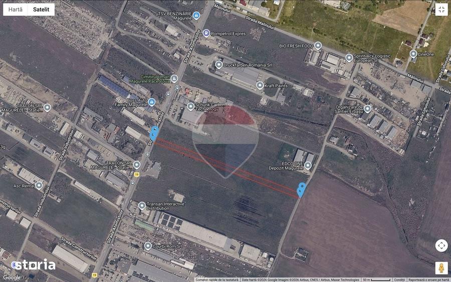 Vanzare Teren Magurele, Dubla Deschidere, Str. Atomistilor - Lotusului - 1