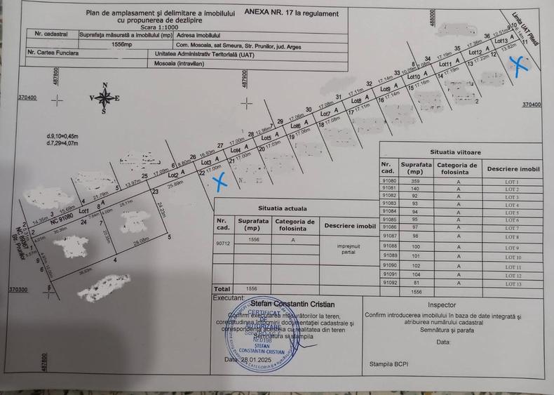 Teren Construcții intravilan de 825 mp, în Smeura