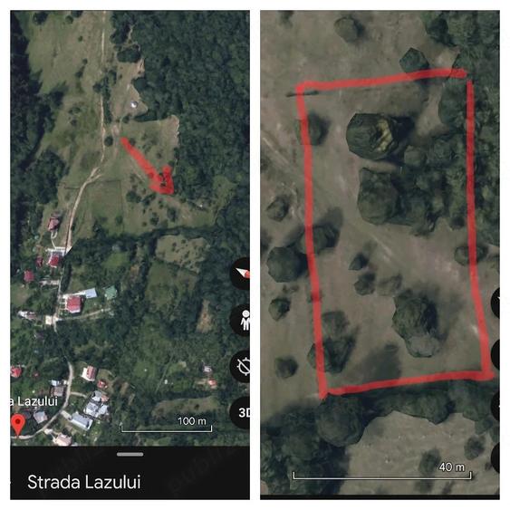 Teren de 977 mp, în Podul Corbului
