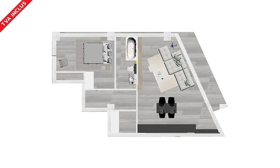 Apartament cu 2 camere decomandat în Tomis Plus