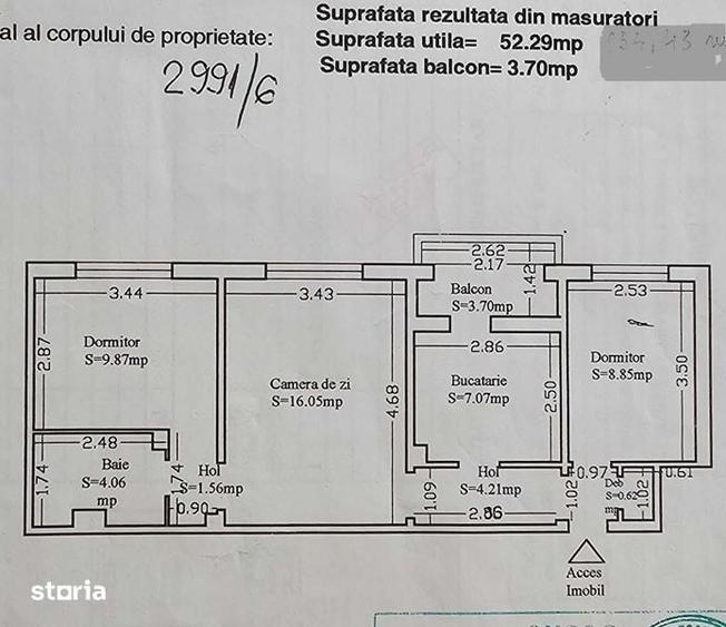 Apartament cu 3 camere semidecomandat în ICIL