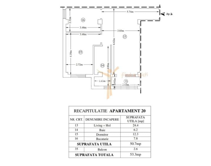 Apartament cu 2 camere semidecomandat, mobilat în Valea Adâncă