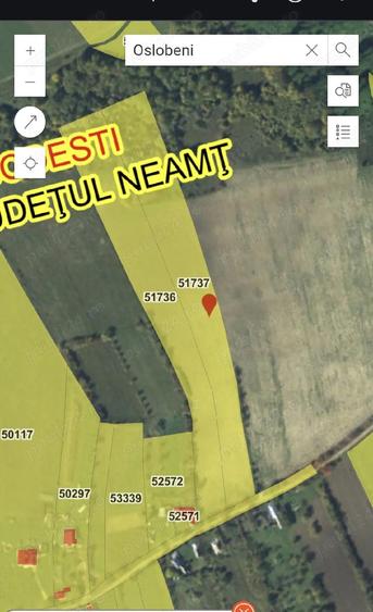 Teren de 11600 mp, în Oșlobeni