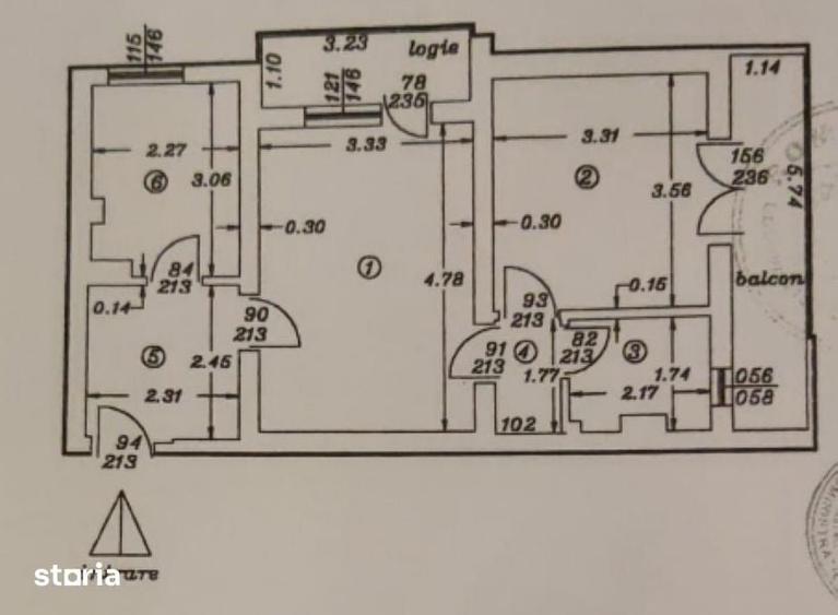 Apartament cu 2 camere semidecomandat în Central
