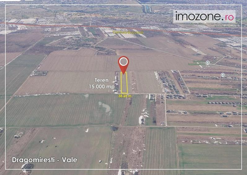 Teren de 15000 mp, în Dragomirești-Deal
