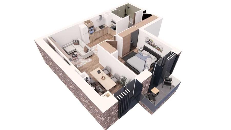Apartament cu 2 camere în Ultracentral