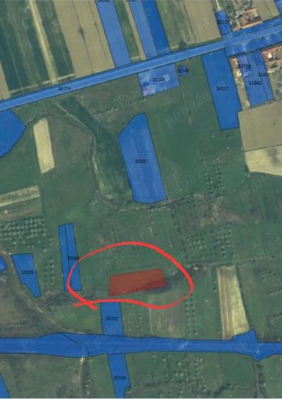 Teren de 2000 mp, în Obreja