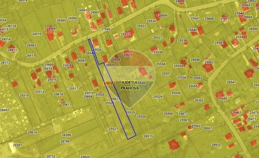 Teren Construcții intravilan de 2432 mp, în Cornu de Jos (Cornu)