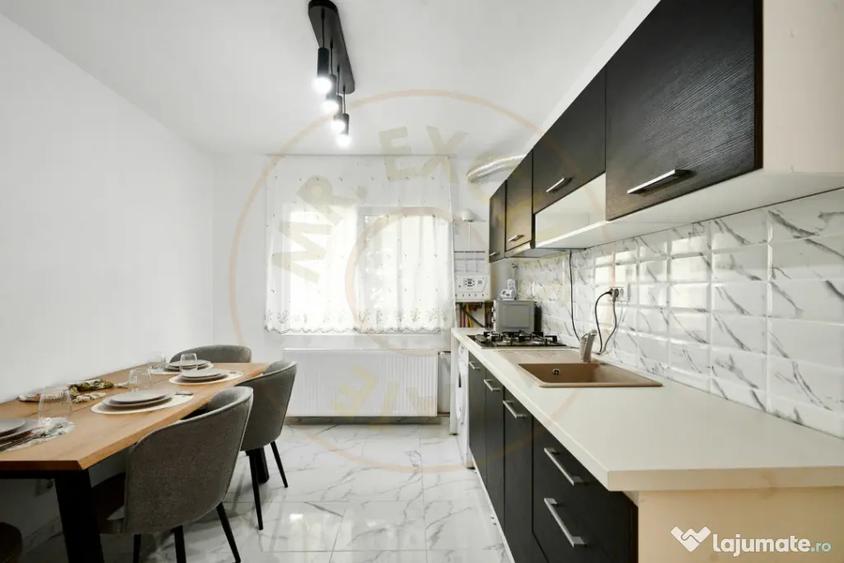 Apartament cu 3 camere semidecomandat, mobilat în Găvana
