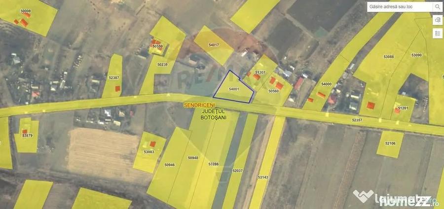 Teren de 2036 mp, în Pădureni (Șendriceni)