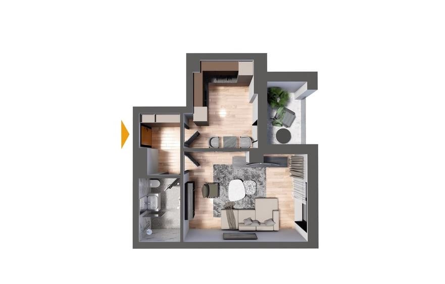 Apartament 1 camera Nicolina - Rond  Vechi  COD 158759 - 3
