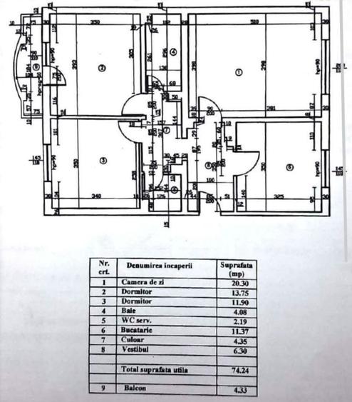 Apartament cu 3 camere decomandat în Nerva Traian