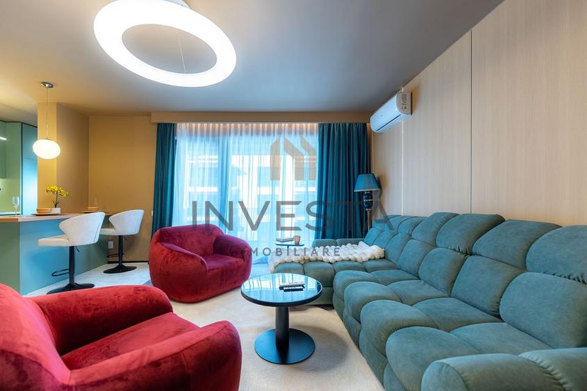 Apartament cu 2 camere semidecomandat, mobilat în Între Lacuri