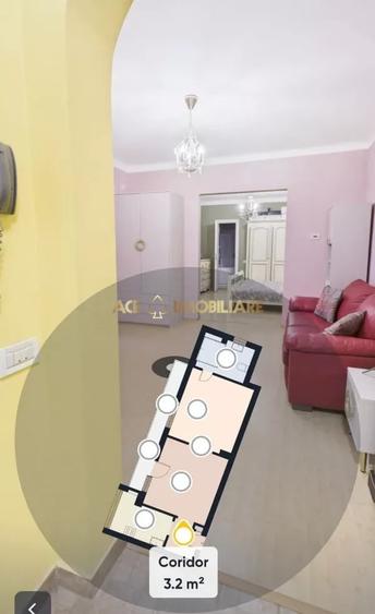 Apartament cu 2 camere semidecomandat, mobilat în Ultracentral