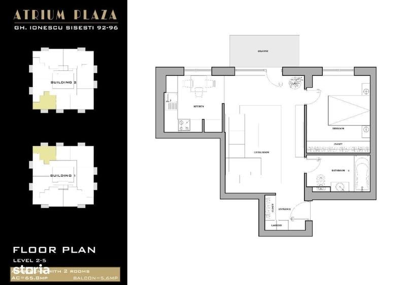 Apartament 2 camere,59 mp.,bloc nou,finisaje premium,zona Bd. Sisesti - 2