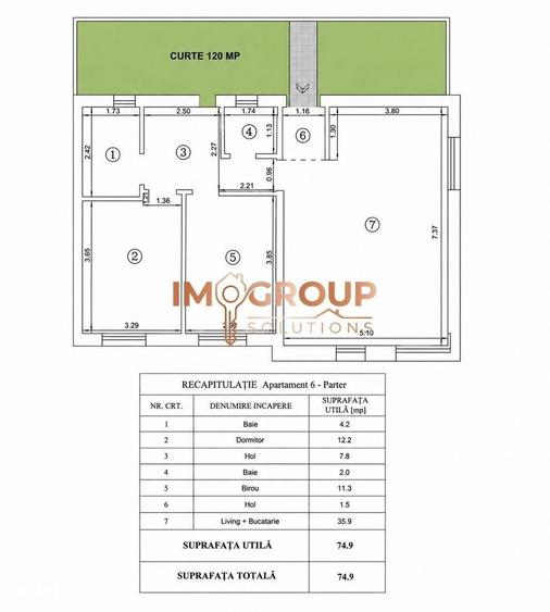 Apartament cu 3 camere în Rediu