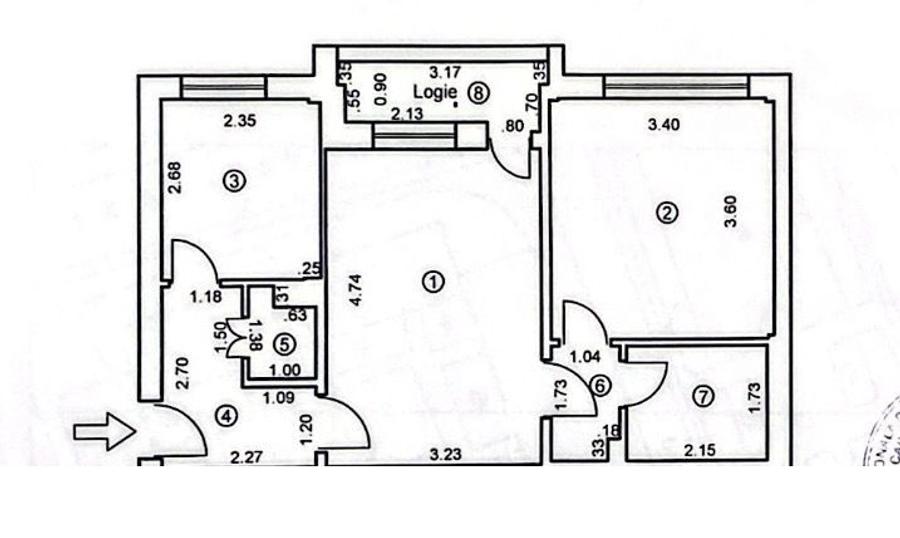 Apartament cu 2 camere semidecomandat în Central