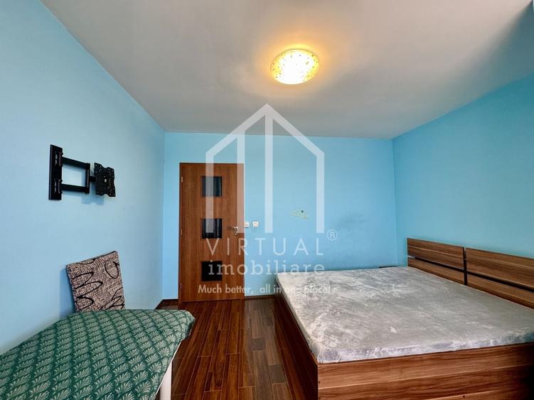 Apartament cu 3 camere semidecomandat, mobilat în Hipodrom 3