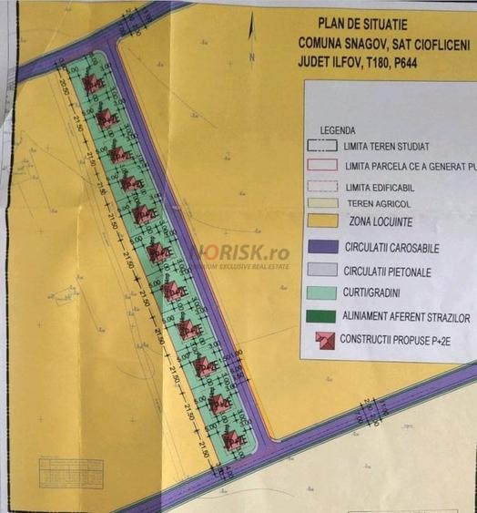 Teren Construcții intravilan de 7500 mp, în Ciofliceni