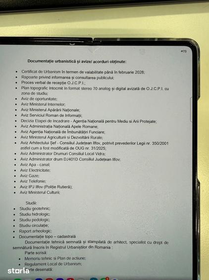 Teren de 10000 mp, în Vidra