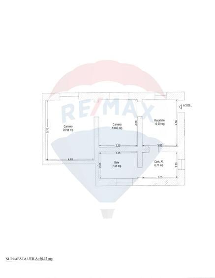 Apartament cu 3 camere în Central