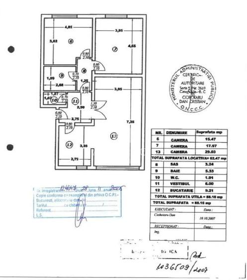 Apartament cu 3 camere decomandat în Uverturii