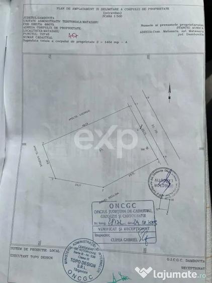 Comision 0% Teren intravilan 1400 mp stradal vizavi padure M - 7