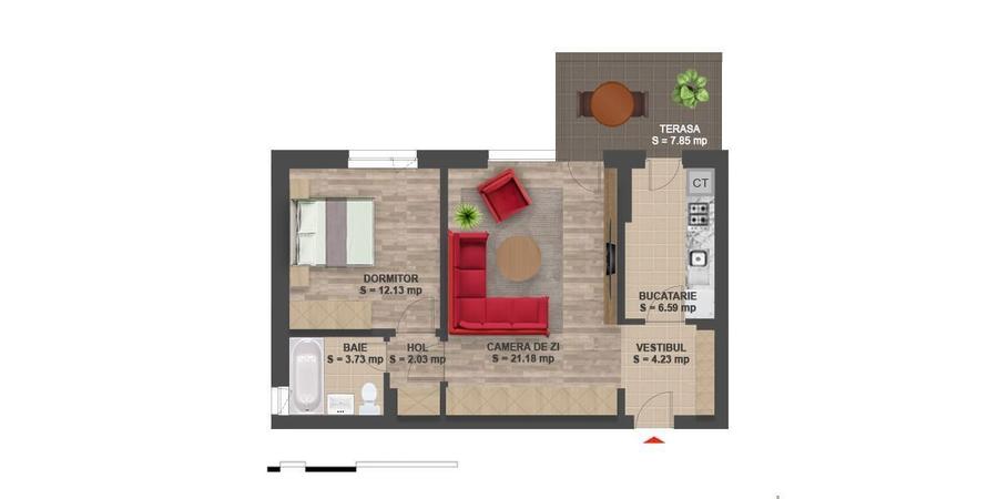 Apartament 2 camere Baneasa - 1