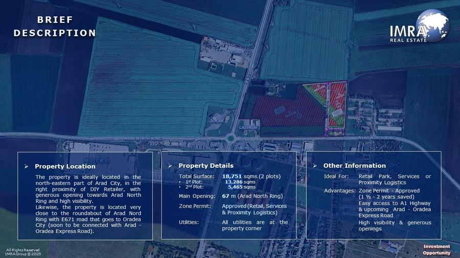 Teren Construcții intravilan de 18.750999450684 mp, în Nord-Est