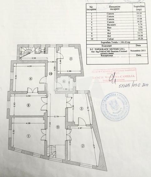 Apartament cu 11 camere decomandat în P-ța Sfinții Voievozi