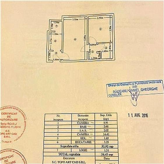 Apartament cu 2 camere semidecomandat în Podu Roș