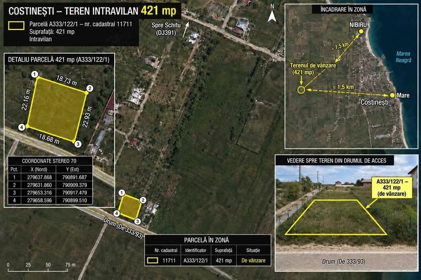 Teren de 421 mp, în Exterior Vest