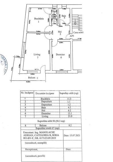 Apartament cu 2 camere decomandat, mobilat în Tractorul